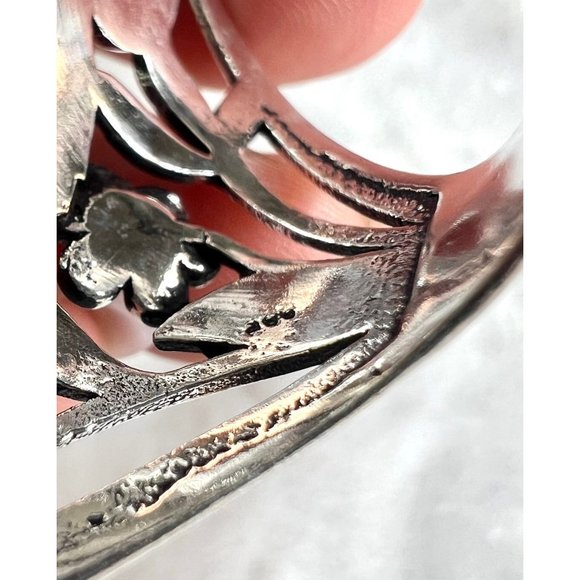 925 Flower Child Rainbow Flash Moonstone Ring 6 7 8 9 10 - Picture 10 of 11